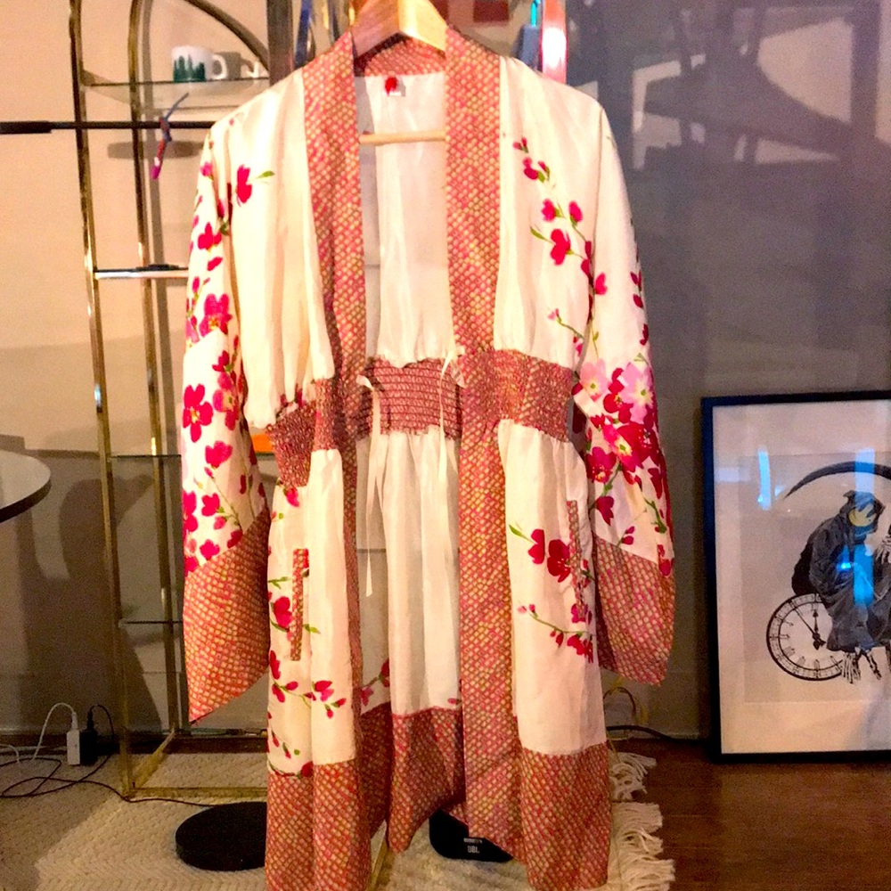 Anthropologie, Pinkenlon Floral, Short Robe Medium Size
